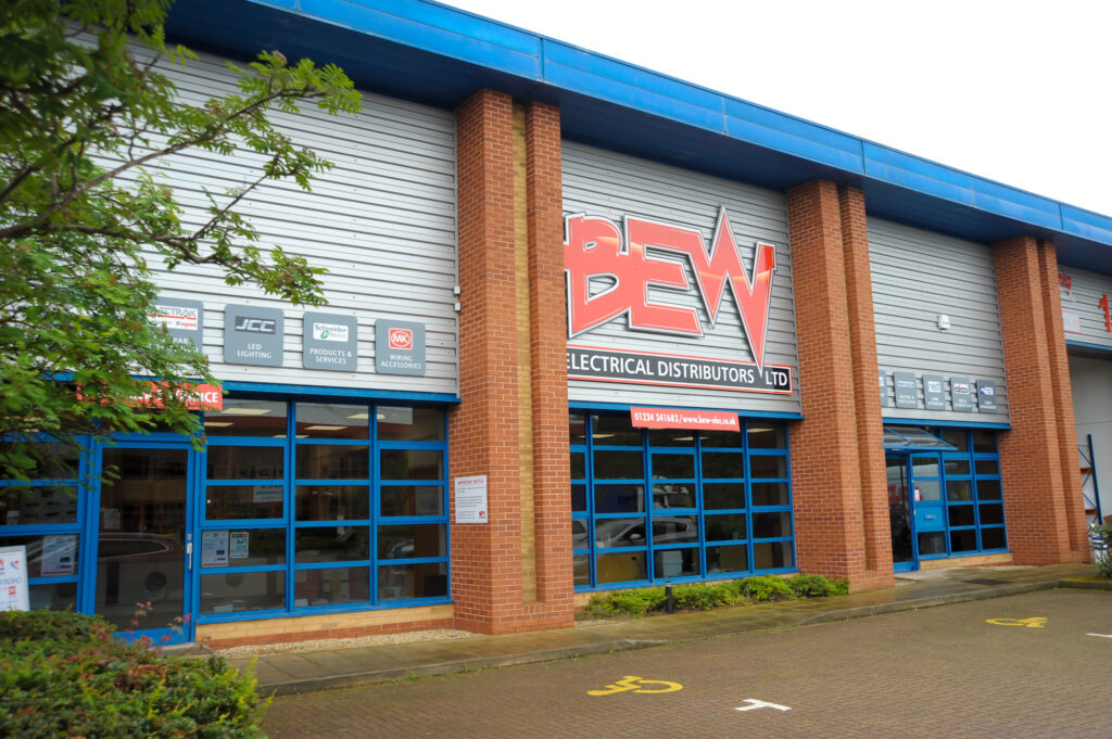BEW Electrical wholesaler Bedford shop front