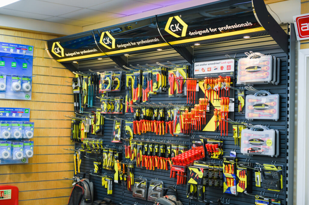 Fully stocked C.K Tools stand at BEW Cambridge